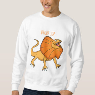 Sweatshirt Illustration de cartoon de lézard à collerette ora