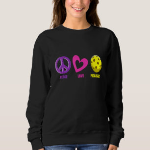 Sweatshirt Illustration de citations Cool Peace Love & Pickle