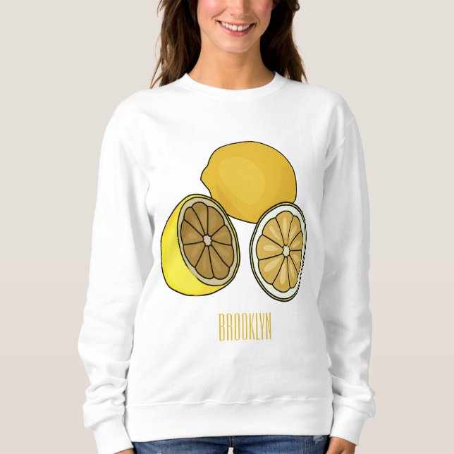 Sweatshirt Illustration de citron (Devant)