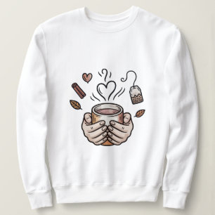 Sweatshirt Illustration de couverture de thé d'automne doodle