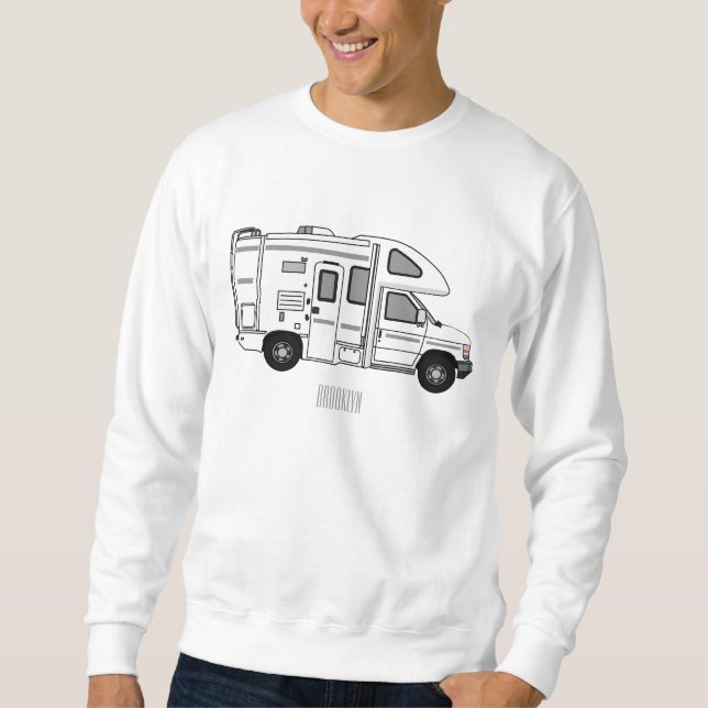 Sweatshirt Illustration de dessin animé Campervan (Devant)