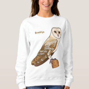 Sweatshirt Illustration de dessin animé de la chouette grange