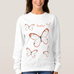 Sweatshirt Illustration de dessin animé de papillon aux ailes