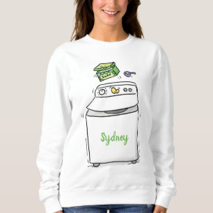Sweatshirt Illustration de dessin animé mignon de machine à l