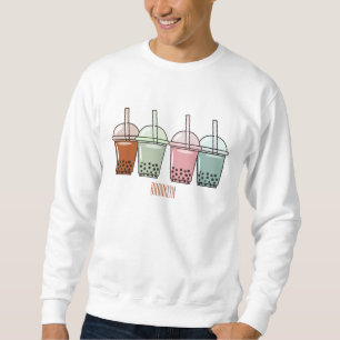 Sweatshirt Illustration de dessin animé pour le thé de bulle