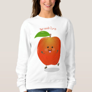 Sweatshirt Illustration de dessin animé sur la pomme de danse