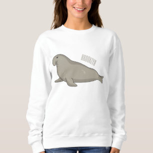 Sweatshirt Illustration de dessin de phoque éléphant
