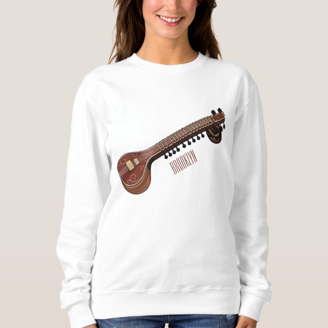 Sweatshirt Illustration de dessin de Sitar (Devant)