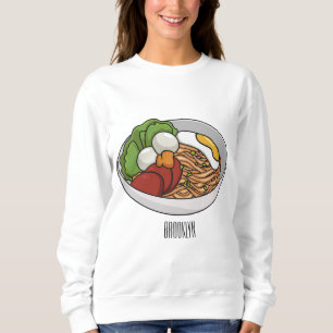 Sweatshirt Illustration de dessin sur les nouilles