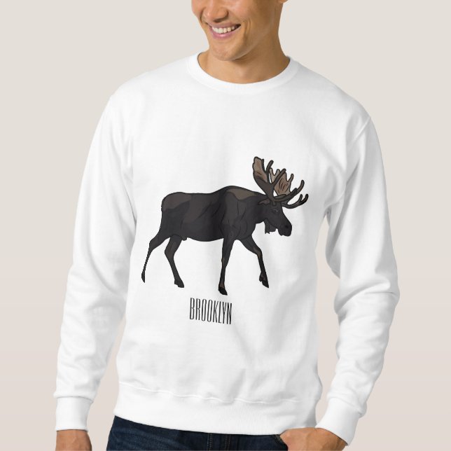 Sweatshirt Illustration de dessin sur l'orignal (Devant)