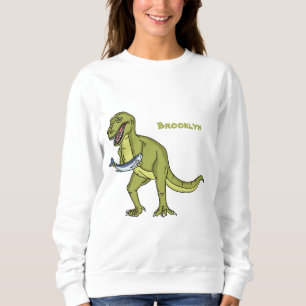 Sweatshirt Illustration de dinosaure T rex drôle