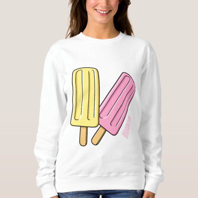 Sweatshirt Illustration de Ice pop (Devant)