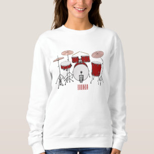 Sweatshirt Illustration de kit de batterie