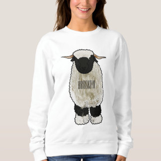 Sweatshirt Illustration de la caricature de mouton Valais Bla