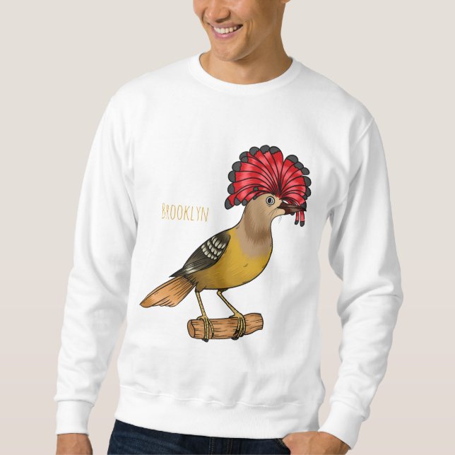 Sweatshirt Illustration de la caricature royale d'oiseau (Devant)