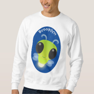 Sweatshirt Illustration de la luciole vert mou