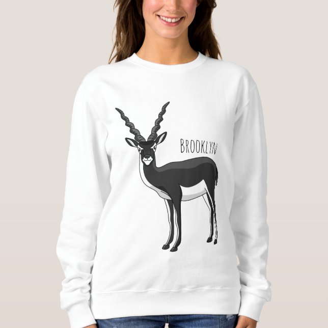 Sweatshirt Illustration de l'antilope Blackbuck (Devant)
