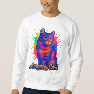 Sweatshirt Illustration de l'art de la flûte de chat Curl amé