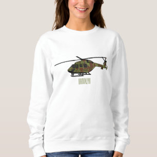 Sweatshirt Illustration de l'hélicoptère de l'armée