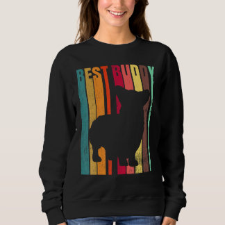 Sweatshirt Illustration de meilleur ami vintage Welsh Corgi
