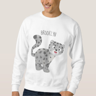 Sweatshirt Illustration de mignon léopard des neiges