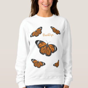 Sweatshirt Illustration de papillon monarque