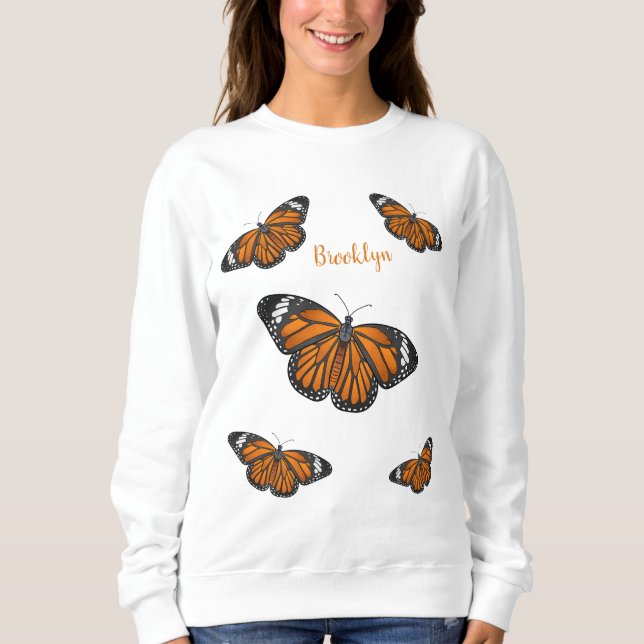 Sweatshirt Illustration de papillon monarque (Devant)