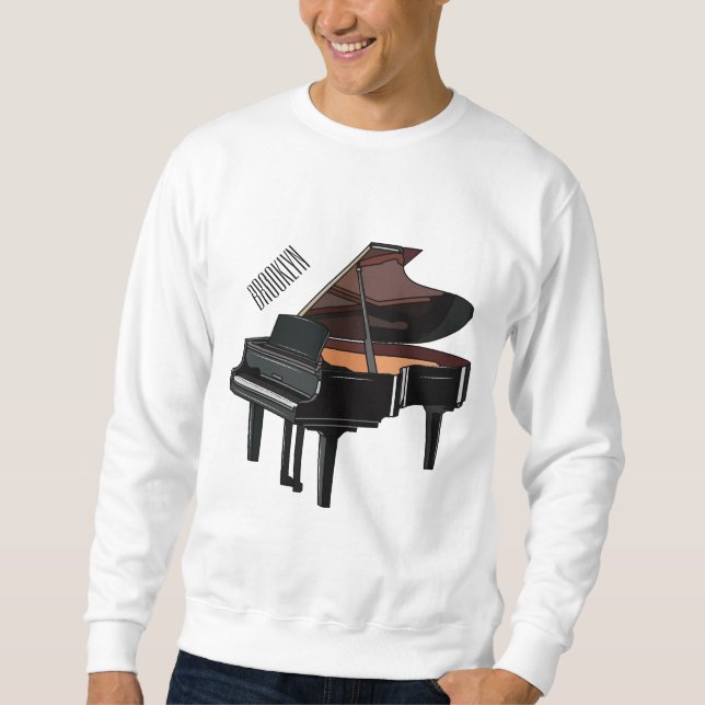 Sweatshirt Illustration de piano (Devant)
