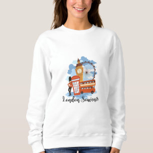 Sweatshirt Illustration de souvenir Londres Iconique"