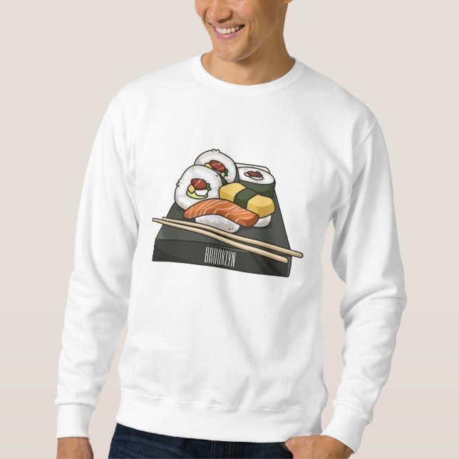 Sweatshirt Illustration de sushi (Devant)
