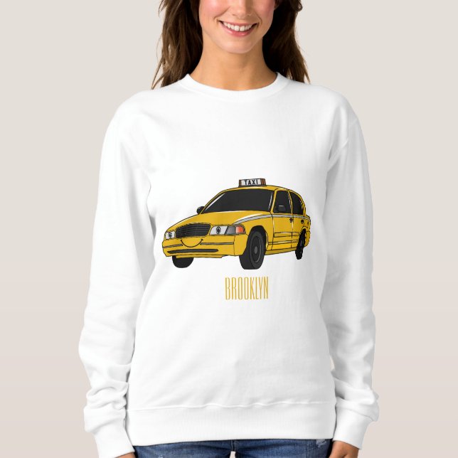 Sweatshirt Illustration de taxi (Devant)