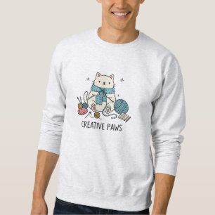 Sweatshirt Illustration des Amoureux de les chats de la ligne