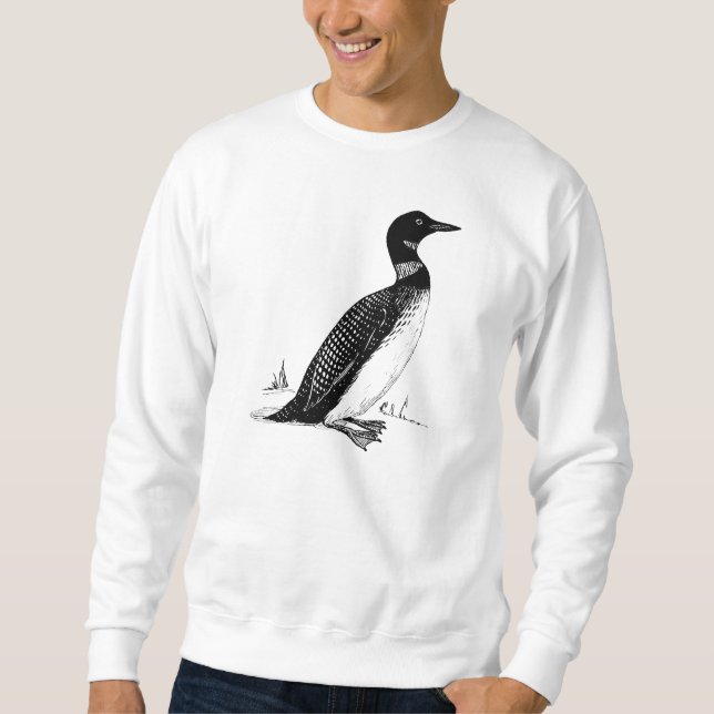 Sweatshirt Illustration d'oiseau de dingue (Devant)