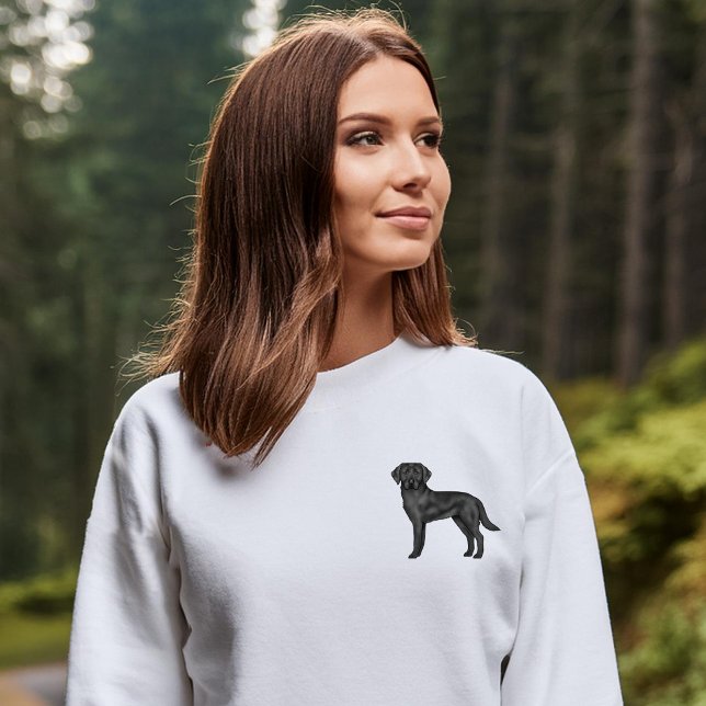 Sweatshirt Illustration du chien de dessin de Black Labrador  (Please note: This image is a digital mockup.)