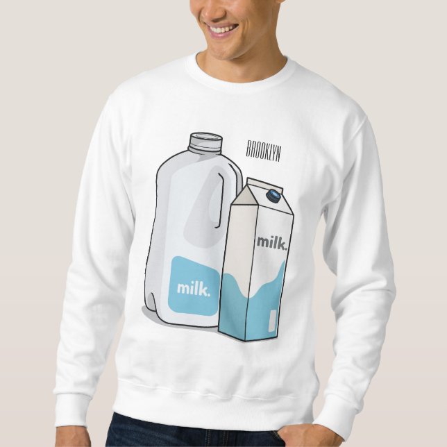 Sweatshirt Illustration du lait (Devant)