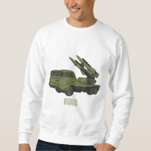 Sweatshirt Illustration d'un camion de missiles militaires