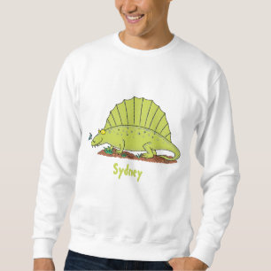 Sweatshirt Illustration d'un dimétrodon vert mignon