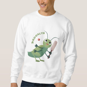 Sweatshirt Illustration d'un insecte du cricket vert mou