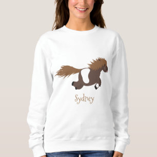 Sweatshirt Illustration d'un poney de Shetland mignon