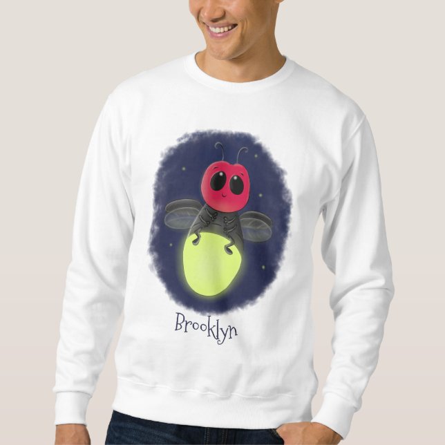 Sweatshirt Illustration d'une luciole à éclair mignon (Devant)