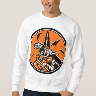 Sweatshirt Illustration Vintage de la sorcière d'Halloween e