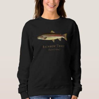 Sweatshirt Illustration Vintage de truite arc-en-ciel