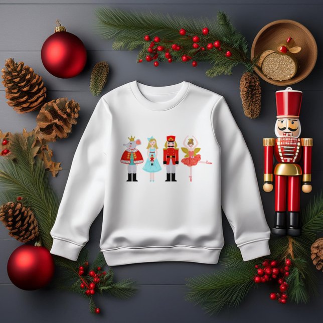 Sweatshirt Illustrations des personnages de noisette de Noël (Créateur téléchargé)