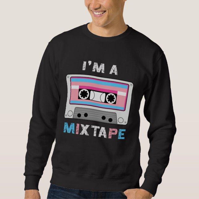 Sweatshirt Im A Mixtape Transgender Casette Tape Trans Pride  (Devant)