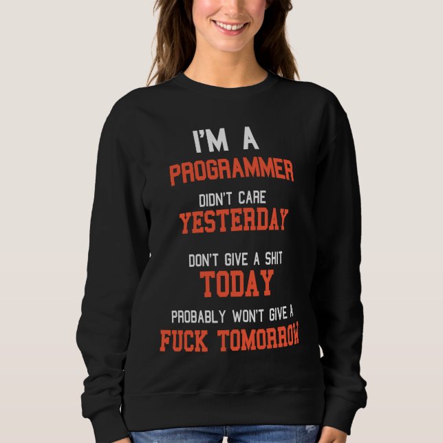 Sweatshirt I'm A Programmer  Sarcastic Software Developer (Devant)