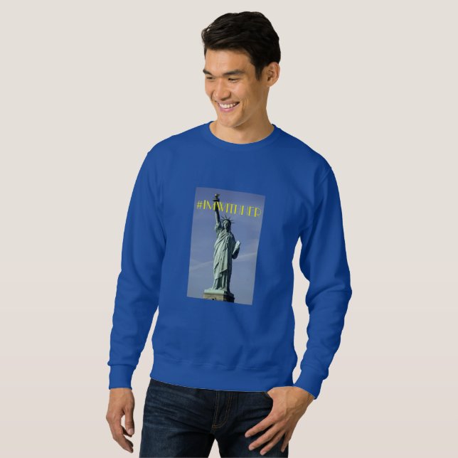 Sweatshirt IM avec elle/statue de la liberté II (Devant entier)