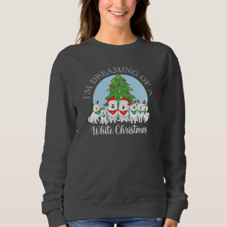Sweatshirt I'm dreaming of a white Christmas featuring Aslan