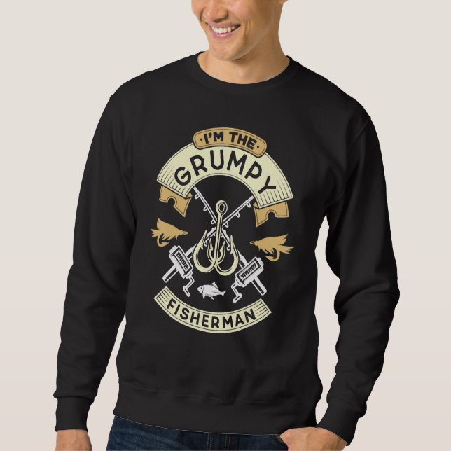 Sweatshirt I'm The Grumpy Fisherman Angler Fishing  Fish Hobb (Devant)