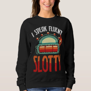 Sweatshirt Impression au verso Je parle couramment la machine