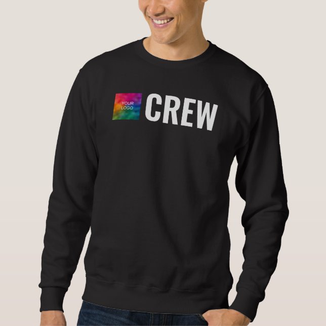 Sweatshirt Impression recto-verso Mens Personnel Équipage Noi (Devant)